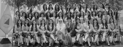 Las alumnas del colegio Santa Úrsula de la promoción del 2014. 