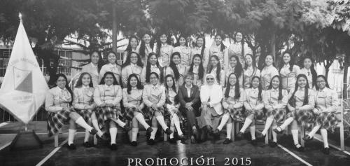 Las alumnas del colegio Santa Úrsula de la promoción del 2015. 